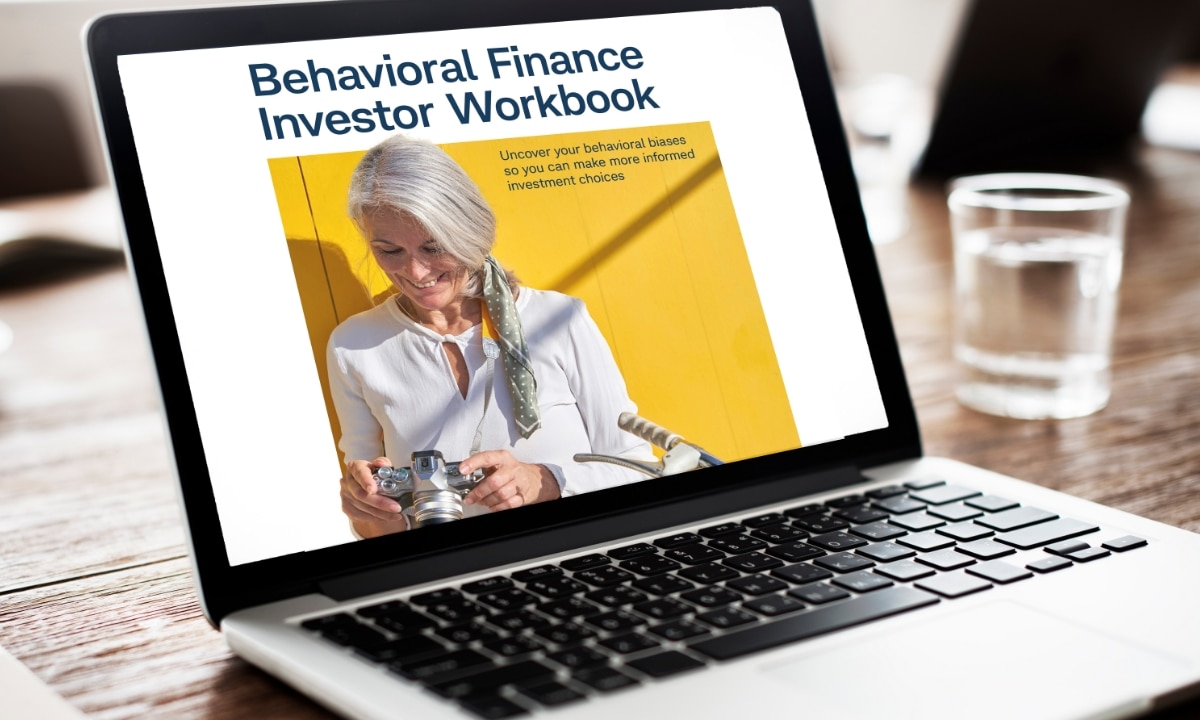 laptop showing the investor workbook